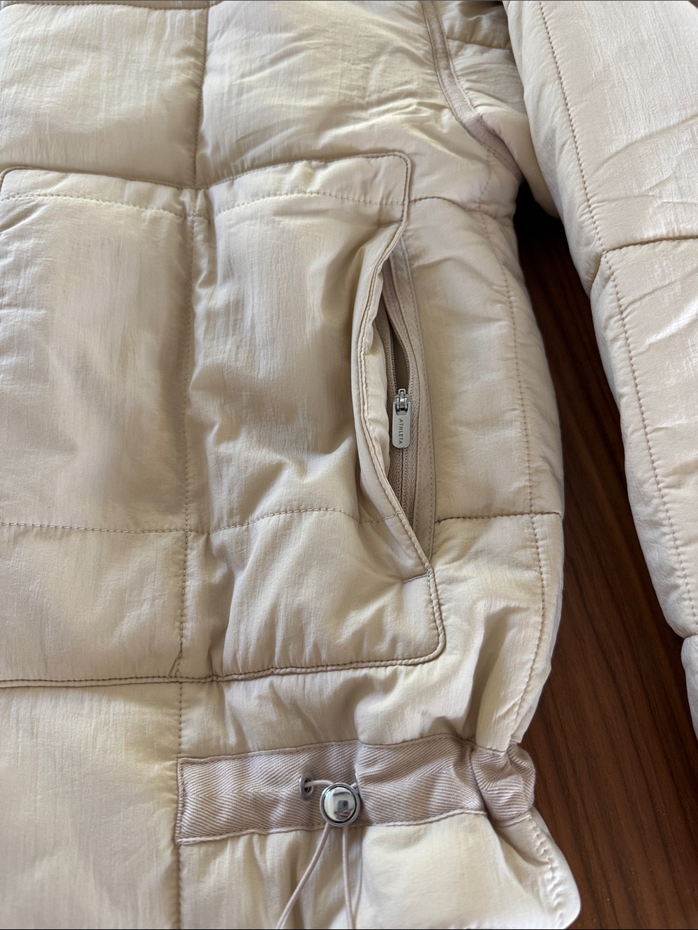 NWOT Athleta Evergreen Jacket in size small beige - Picture 6 of 8